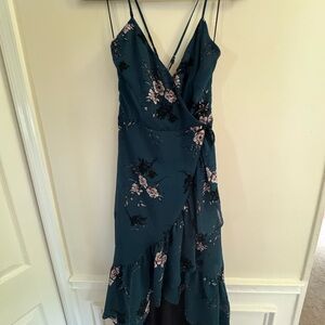 South Moon Under Floral Wrap Dress in Teal